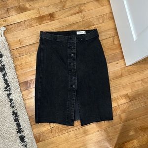 Abercrombie Faded Black Denim Skirt